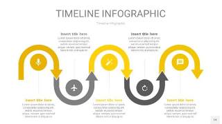 灰黄色时间轴PPT信息图24