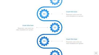天蓝色齿轮PPT信息图18