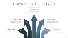 深天蓝色箭头PPT信息图表1
