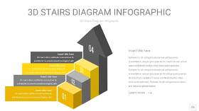灰黄色3D阶梯PPT图表23