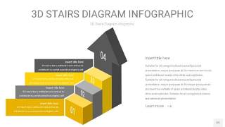 灰黄色3D阶梯PPT图表23