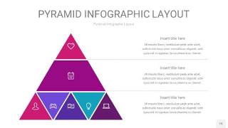 渐变紫色3D金字塔PPT信息图表15