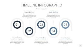 莫兰迪蓝色时间轴PPT信息图23