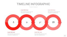 红色时间轴PPT信息图22