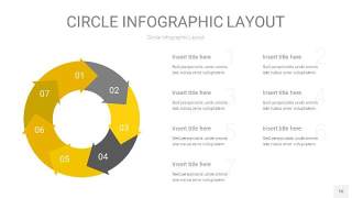 灰黄色圆形PPT信息图16