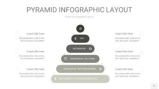 灰色3D金字塔PPT信息图表9