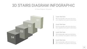 灰色3D阶梯PPT图表25