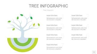 浅绿色树状图PPT图表11