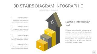 灰黄色3D阶梯PPT图表19