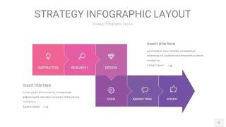 粉紫色战略计划统筹PPT信息图5