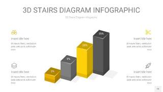 灰黄色3D阶梯PPT图表18