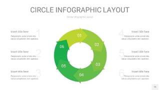 浅绿色圆形PPT信息图15