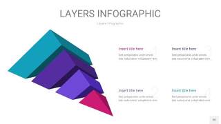 紫蓝色3D分层PPT信息图38