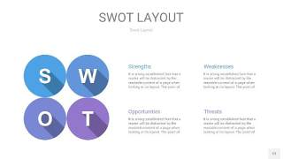 紫蓝色SWOT图表PPT12