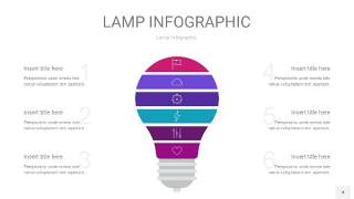 紫色系创意灯PPT信息图4