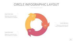 粉黄色圆形PPT信息图12