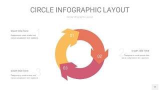 粉黄色圆形PPT信息图12