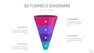 紫色3D漏斗PPT信息图表4