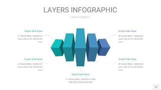 宝石绿3D分层PPT信息图24