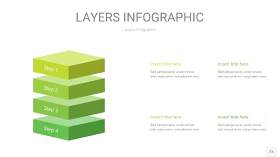嫩绿色3D分层PPT信息图23