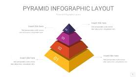 彩色3D金字塔PPT信息图表1