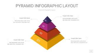 彩色3D金字塔PPT信息图表1