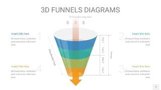 彩色3D漏斗PPT信息图表9