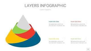 四色3D分层PPT信息图31