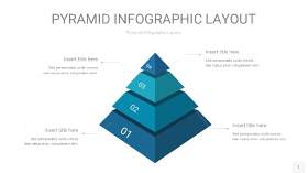 宝石蓝3D金字塔PPT信息图表1