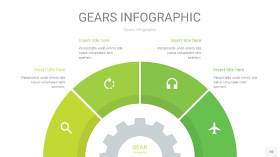 嫩绿色齿轮PPT信息图10
