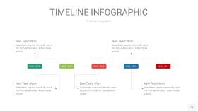 红蓝绿色时间轴PPT信息图16