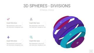 青紫色3D球体切割PPT信息图7