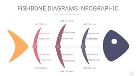 中紫色鱼骨PPT信息图表5