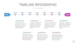 紫蓝色时间轴PPT信息图17
