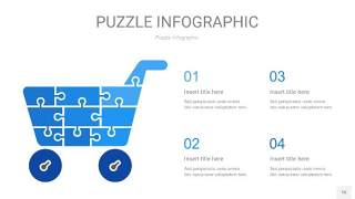 天蓝色拼图PPT图表16