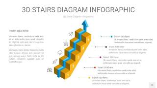 彩色3D阶梯PPT图表26
