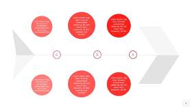 红色鱼骨PPT信息图表9