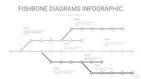 灰色鱼骨PPT信息图表7