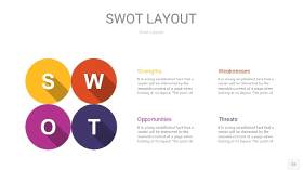 彩色SWOT图表PPT12