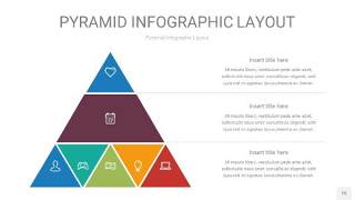 黄蓝绿色3D金字塔PPT信息图表15