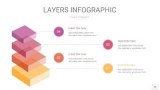 粉黄色3D分层PPT信息图28