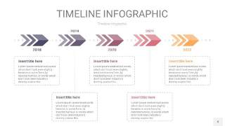 渐变紫黄色时间轴PPT信息图8