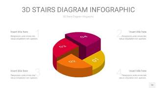 多色3D阶梯PPT图表10