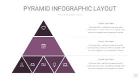 深紫色3D金字塔PPT信息图表15