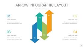 黄蓝绿箭头PPT信息图表5