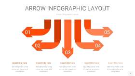 橘红色箭头PPT信息图表4