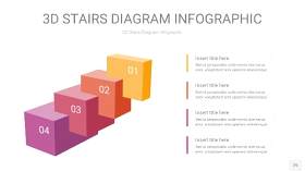 渐变紫黄色3D阶梯PPT图表25