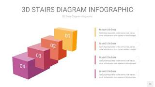 渐变紫黄色3D阶梯PPT图表25