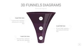 深紫色3D漏斗PPT信息图表1