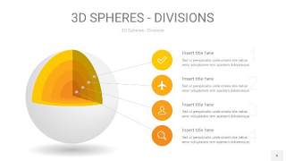 黄色3D球体切割PPT信息图6